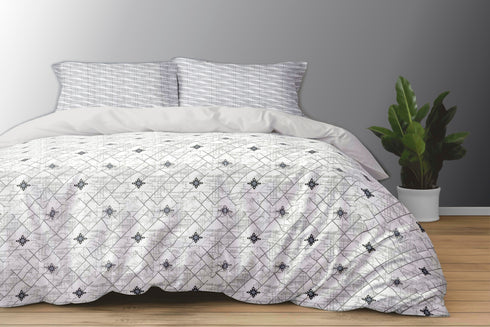 Florida Denver 100% Pure Cotton 210 TC King Size Bed Sheet Set with Coordinated Pillow Covers